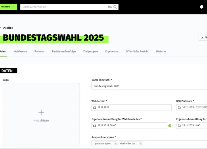 U18-Wahl: Blockchain-basiertes digitales Wahlsystem Screenshot