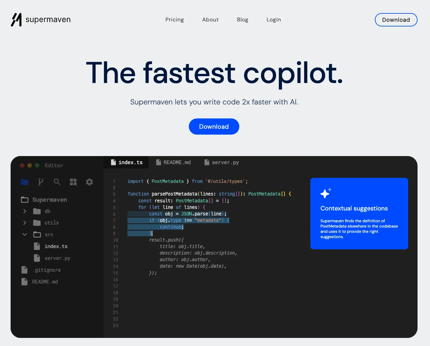 Screenshot Supermaven