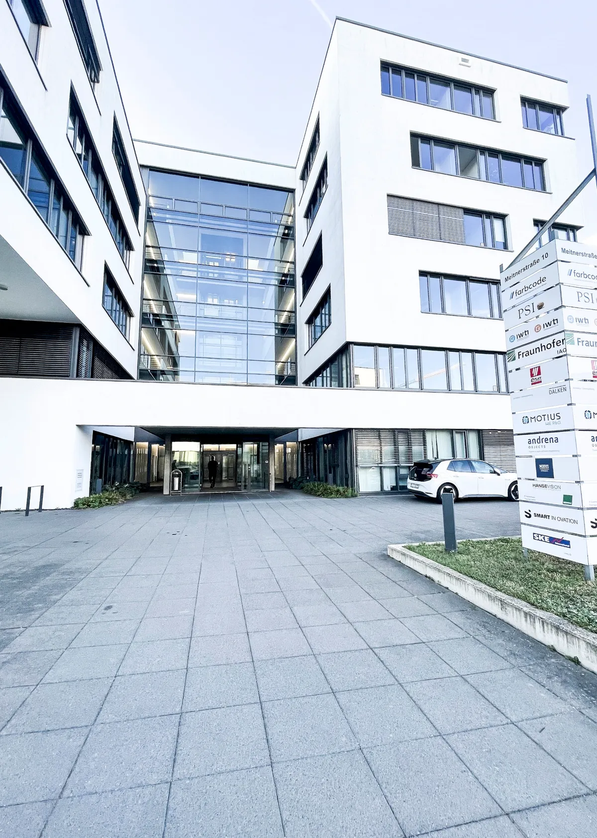 Firmengebäude der farbcode GmbH in der Meitnerstraße in Stuttgart